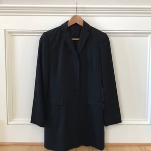 XS black long blazer